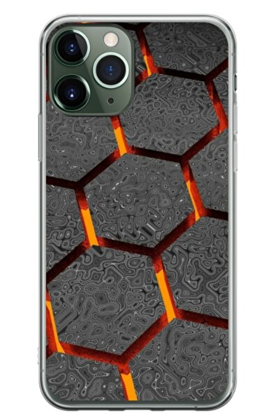Atlas Husa personalizata tip carcasa Apple iPhone 11 Pro Max, Lava Hex, , S1D...