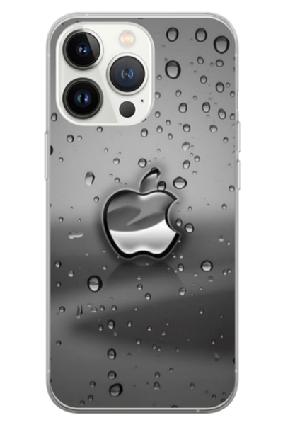 Atlas Husa personalizata tip carcasa Apple iPhone 15 Pro, Rainy Apple logo, ,...