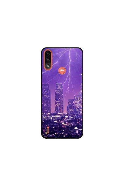 Atlas Custom case type Motorola Moto E7 Power, Purple Lightning, , S1D1M0354