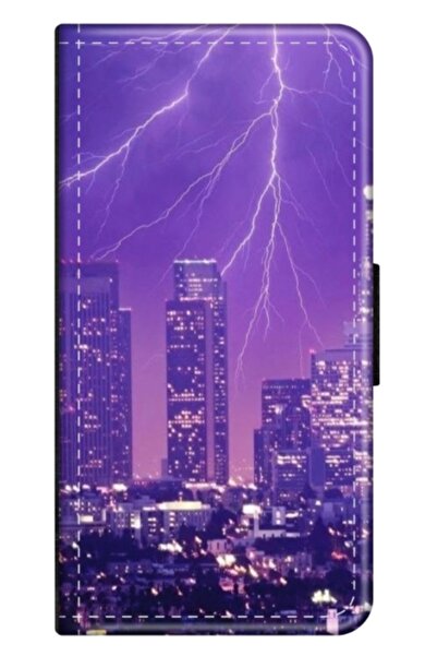 Atlas Personalized book case Motorola Moto G32, Purple Lightning, , S1D1M0354