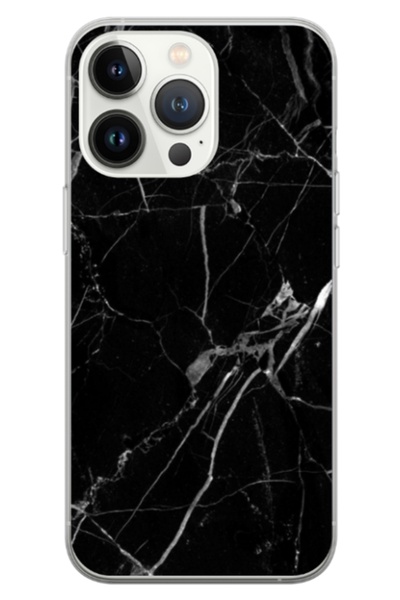 Atlas Husa personalizata tip carcasa Apple iPhone 15 Pro, Black Marble, , S1D1M0229