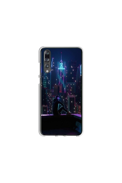 Atlas Προσαρμοσμένη θήκη τύπου Huawei P20 Lite, Neon City, , S1D1M0260
