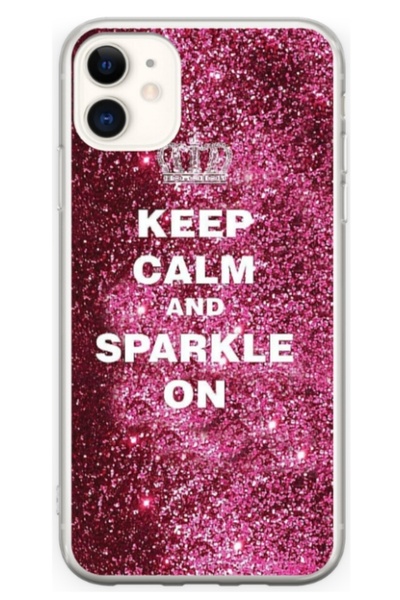Atlas Husa personalizata tip carcasa Apple iPhone 12, Keep Calm and Sparkle O...