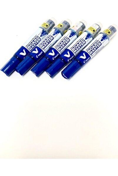 Pilot V Board Master Yuvarlak Uç Tahta Kalemi Mavi 5'li
