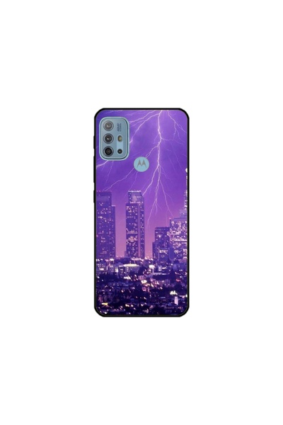 Atlas Husa personalizata tip carcasa Motorola Moto G30, Purple Lightning, , S...