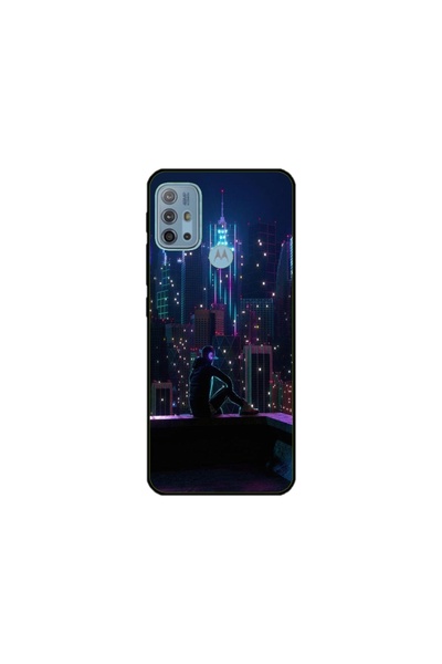 Atlas Προσαρμοσμένο κάλυμμα θήκης για Motorola Moto G10, Neon City, , S1D1M0260