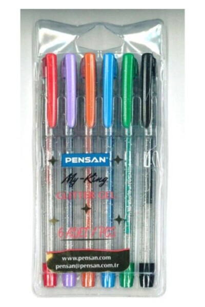 Pensan My King Simli Jel Kalem Seti 6'lı