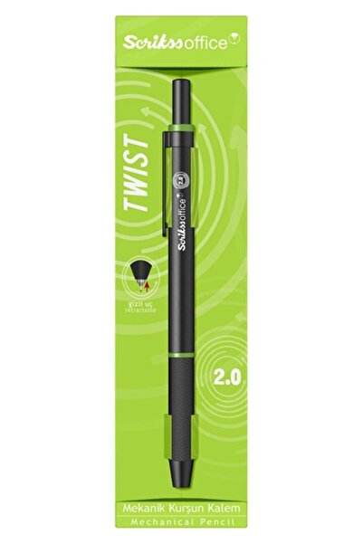 Scrikss Twist Şeffaf Ambalaj Versatil Kalem 2 mm Yeşil