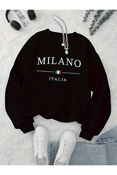 cc collection Hanorac oversize unisex cu imprimeu Milano tricou - Combinație ...