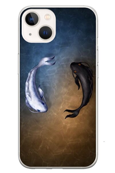 Atlas Husa personalizata tip carcasa Apple iPhone 13 Mini, Ying and Yang Fish...