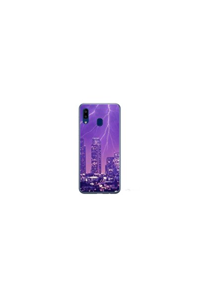 Atlas Husa personalizata tip carcasa Samsung Galaxy A20e, Purple Lightning, ,...