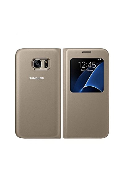 Atlas Γνήσια θήκη SAMSUNG Galaxy S7 - S-View (χρυσή)