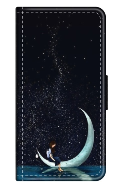 Atlas Husa personalizata tip carte Samsung Galaxy S21 Plus, Moon Fishing, , S...