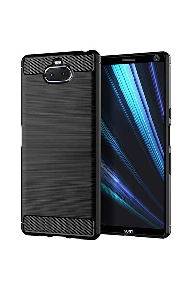 Atlas Θήκη SONY Xperia 10 Plus - Luxury Carbon TSS, Μαύρη