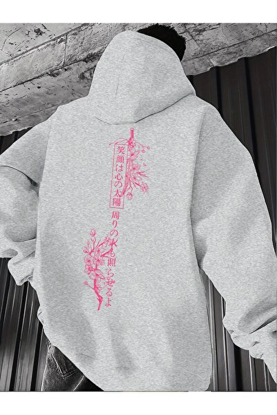 cc collection Hanorac supradimensionat cu glugă pentru bărbați, cu imprimeu S...