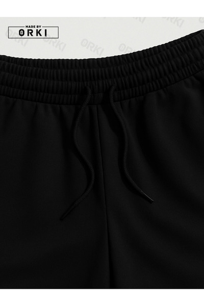 EFFRENATU Trendy Stylish Printed Oversized White T-Shirt & Black Pants Tracksuit Set