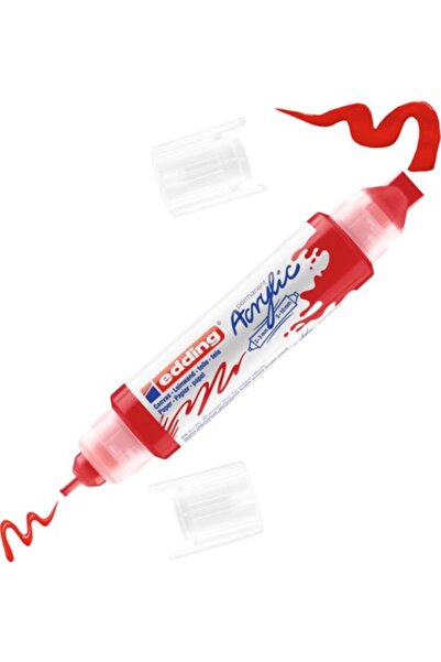 Edding 5400 Acrylic 3D Double Liner - Traffic Red - 2 Heads for 2-3, 5-10 mm