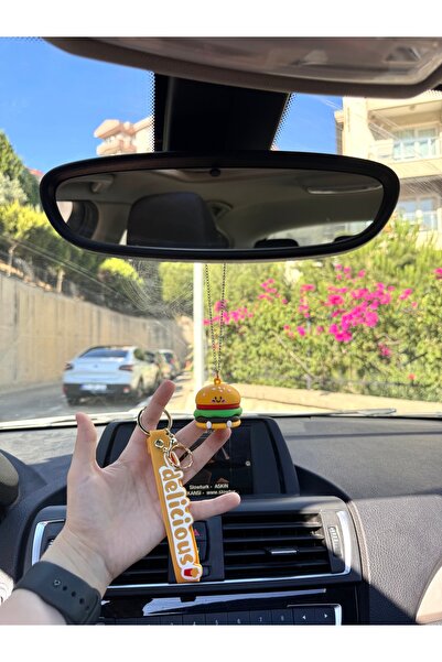 senfida Otomobil dikiz süsü hamburger dikiz süsü ve oto anahtarlık set hamburger