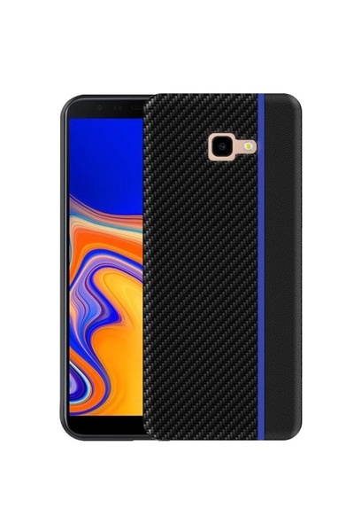 Atlas Husa SAMSUNG Galaxy J4 Plus 2018 - Luxury Carbon Moto TSS, Negru/Albastru