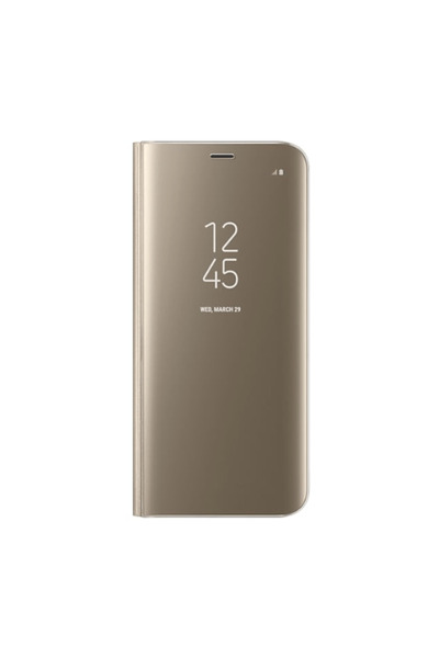 Atlas Θήκη HUAWEI P40 Lite - Flip Wallet Clear (Χρυσή)