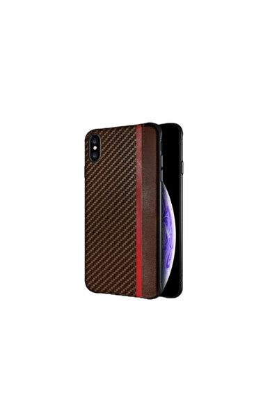 Atlas Husa SAMSUNG Galaxy A30 / A20 - Carbon Fiber Piele (Maro/Rosu)