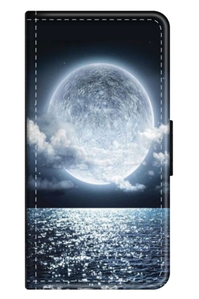 Atlas Husa personalizata tip carte pentru Samsung Galaxy A03S, model Moon Sky...