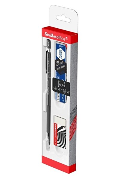 Scrikss Track Siyah 0.7 mm Mekanik Kurşun Kalem Üçlü Set