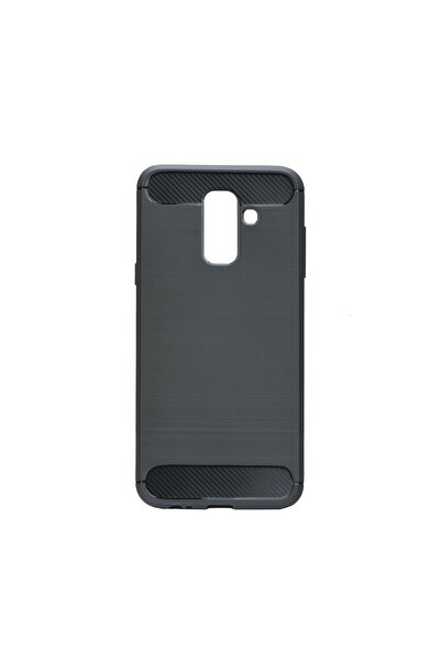 Atlas Θήκη για SAMSUNG Galaxy A6 Plus 2018 - Luxury Carbon TSS, Μαύρο