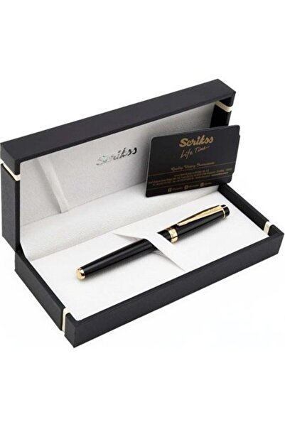 Scrikss Kişiye Özel Roller Kalem Parlak Siyah