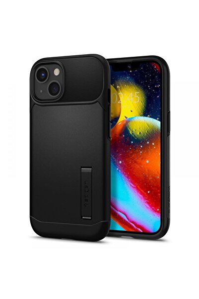Atlas Husa pentru APPLE iPhone 13 - Silicon Kickstand (Negru) Wozinsky