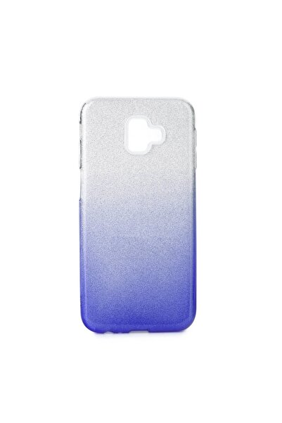 Atlas Husa Pentru SAMSUNG Galaxy J6 Plus 2018 - Luxury Shining TSS, Argintiu/Albastru