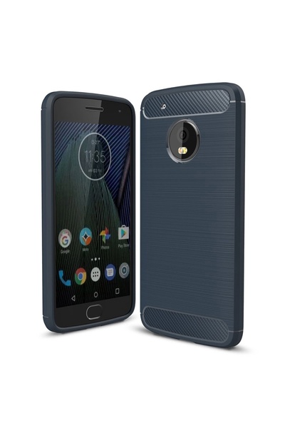 Atlas Θήκη MOTOROLA Moto G5 Plus - Luxury Carbon TSS, Μπλε