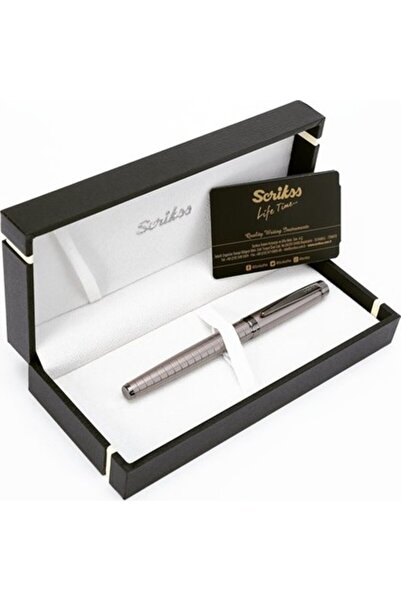 Scrikss Kişiye Özel Roller Kalem Karbon Gri