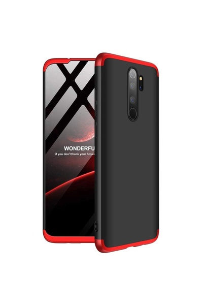Atlas Husa XIAOMI Redmi Note 8 Pro - GKK 360 Full Cover (Negru/Rosu)