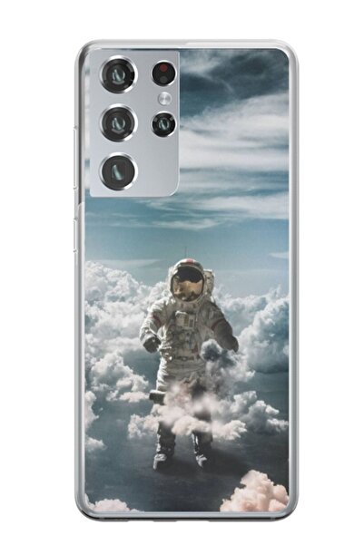 Atlas Husa personalizata tip carcasa Samsung Galaxy S21 Ultra, Astronaut in the Clouds, , S1D1M0290