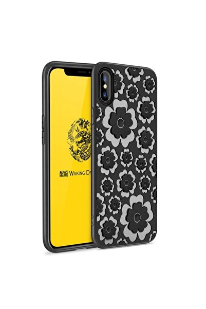 Atlas Husa APPLE iPhone X / XS - UltraSlim MSVII Flower (Negru)