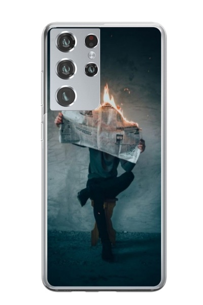 Atlas Εξατομικευμένη θήκη Samsung Galaxy S21 Ultra, Burn the News, , S1D1M0345