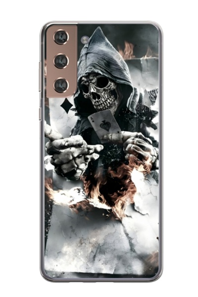 Atlas Husa personalizata tip carcasa Samsung Galaxy S21, Skeleton Cards, , S1...