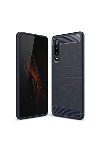 Atlas Θήκη HUAWEI P30 - Luxury Carbon TSS, Ναυτικό Μπλε