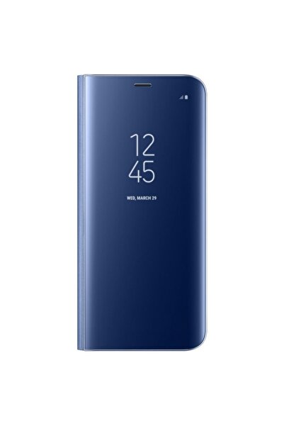 Atlas Θήκη SAMSUNG Galaxy A40 - Διαφανές πορτοφόλι με καπάκι (ναυτικό μπλε)