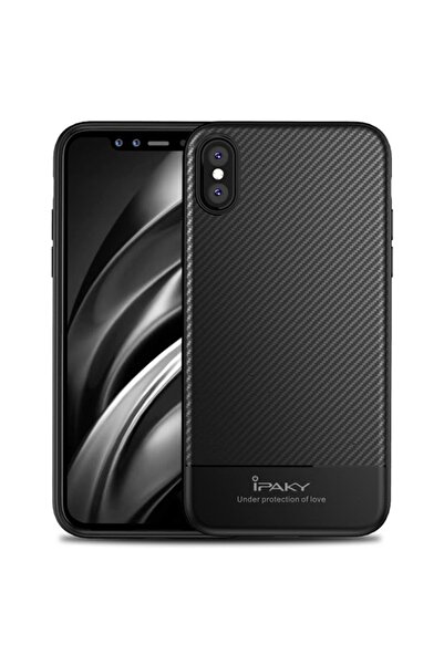 Atlas Husa APPLE iPhone X - Ipaky Fiber (Negru)