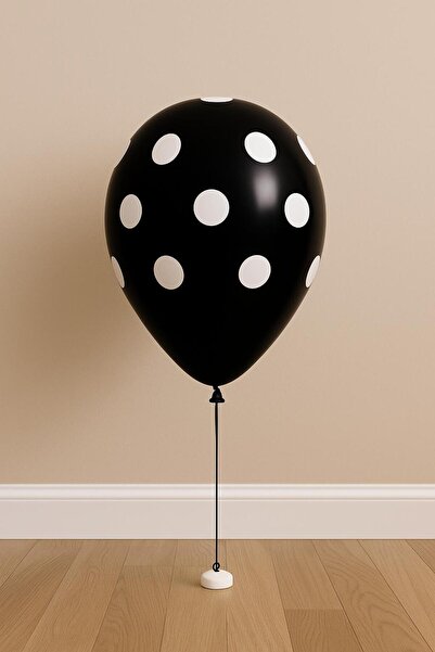 Balonsan بالونات منقطة باللون الأسود، عبوة من 25 قطعة