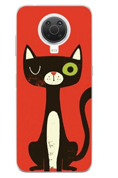 Atlas Θήκη σιλικόνης, συμβατή με Nokia G10, Black Cat