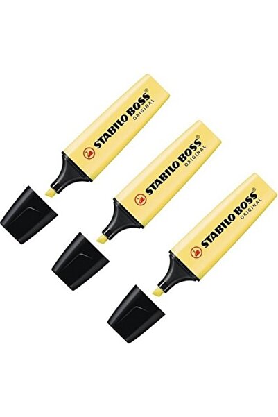 Stabilo Boss Original Fosforlu Kalem Pastel Sarı 3'lü
