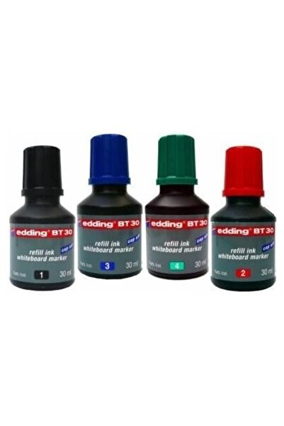 Edding BT30 Beyaz Tahta Kalemi Mürekkebi 30 ml 4 Farklı Renk