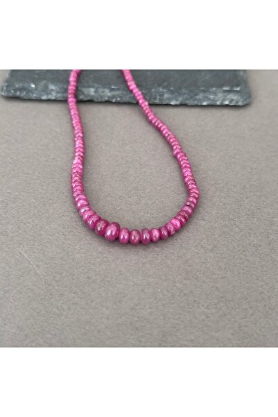 turkuaz&naturelTaşçıMurat1990 Orjinal Burma Yakut Doğal Taş Dizi Kolye AAA Kalite Hakiki Yakut Dizi 14k Altın Yakut Kolye