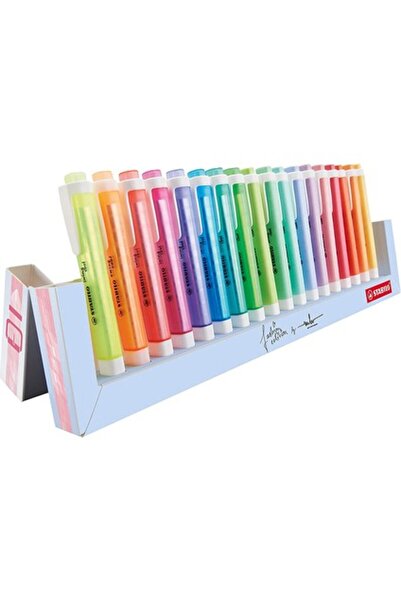 Stabilo Swing Cool 18'li Fosforlu Kalem Seti Renkli Kırtasiye Ürünleri 35,56x2,54x17,78 cm