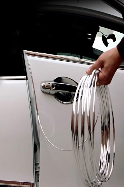 A&A شريط ستائر زخرفي ذاتي اللصق بطول 5 أمتار وواقي للأبواب من النيكل