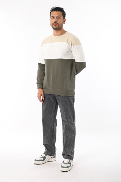 Rodrigo Men's Doubleface Fabric Block Piece Colorful 100% Cotton Sweatshirt