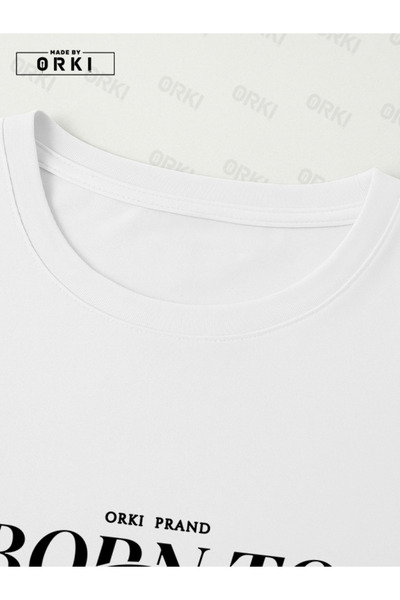 EFFRENATU Born to Succeed Printed Oversized White T-Shirt & Black Pants Tracksuit Set